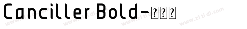 Canciller Bold字体转换